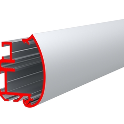 Алюм.профиль ALU-CLICK LED 35ea, овальный, серебро анод, длина 3 м