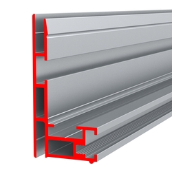 Профиль алюминиевый ALU-TEXTILE 60L световой, анодированный серебро, длина 3 м