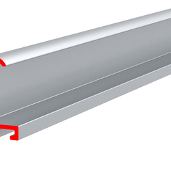 Профиль алюминиевый ALU-FRAME 15a, анодированный серебро, длина 3.05 м