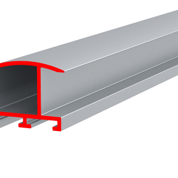 Профиль алюминиевый ALU-FRAME 62a, анодированный серебро, длина 3.05 м