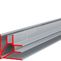 Профиль алюминиевый ALU-TECH 24a, анодированный серебро, длина 5 м