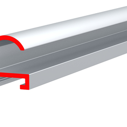 Профиль алюминиевый ALU-FRAME 7а, анодированный серебро, длина 3.05 м