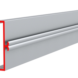 Профиль алюминиевый ALU-MINI С31а, анодированный серебро, длина 5 м