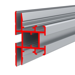 Алюминиевый профиль ALU-TEXTILE 45 PLUS, двусторонний, серебро неанод, 6 м