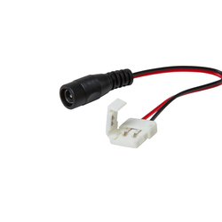 Коннектор "лента-мама 12V DC" мягкий для лент 10 мм, 1 канал, совместим с лентами 8 мм