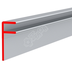 Профиль алюминиевый ALU-FAST F, торцевой открытый, неанодированный, паз под материал 4 мм, длина 4.5 м