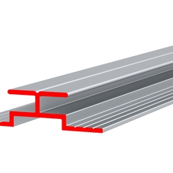 Профиль алюминиевый ALU-FAST H, соединительный, неанодированный, паз под материал 4 мм, длина 4.5 м