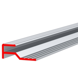 Профиль алюминиевый ALU-FAST U, торцевой закрытый, неанодированный, паз под материал 3 мм, длина 4.5 м