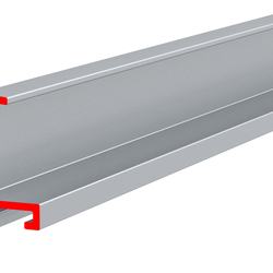 Профиль алюминиевый ALU-FRAME 12, неанодированный, длина 3.05 м