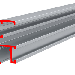 Профиль алюминиевый ALU-FRAME 89, неанодированный, длина 3.05 м