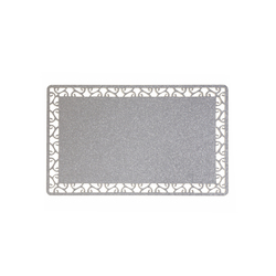 Визитная карточка для сублимации, алюминиевая, орнамент лоза, искрящееся серебро, 86 х 54 х 0.22 мм
