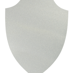 Пластина для сублимации, металлическая, форма щит, искрящееся серебро (для плакетки щит 20 х 24 см)