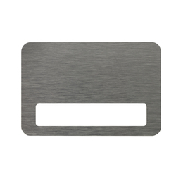 Бейдж для сублимации, металлический, царапанное серебро, 76 х 51 мм, с окном 60 х 12 мм, заготовка