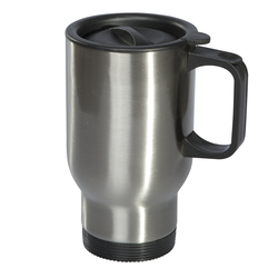 Кружка-термос для сублимации, металлическая, серебряная, 400 мл, d=82 мм