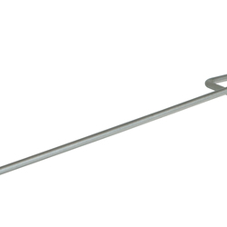 Крючок для перфорации одинарный, L=100 мм, серый металлик