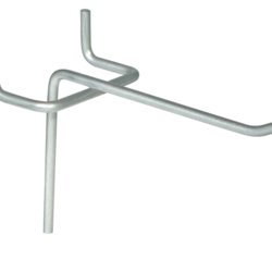 Крючок для перфорации одинарный, L=70 мм, серый металлик