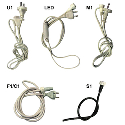 Силовой шнур для занавеса (дождь) LED PLAY-LIGHT, длина 1.5 м, белый ПВХ, с диодным мостом на 4А