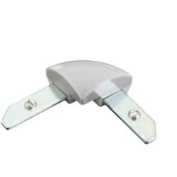 Коннектор угловой ALU-POSTER 25, паз 2 мм, серый