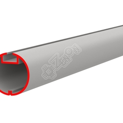 Профиль пластиковый BANNER-RAIL, круглый, серый, длина 3 м