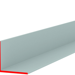 Профиль пластиковый L-НОРМ, 20 х 20 мм, серый, глянцевый, длина 3 м