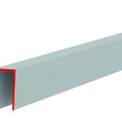 ПВХ профиль, П-НОРМ, 4 мм, серый RAL 7038, глянцевый, длина 3 м