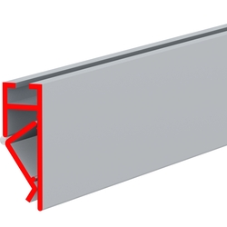 Профиль пластиковый BANNER-CLICK, защёлкивающийся, серый, длина 3 м