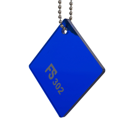 Акриловое стекло  ZENOCRYL TRANSPARENT, 3 мм, ZP3002 - синий, прозрачный, 1220 х 2440 мм