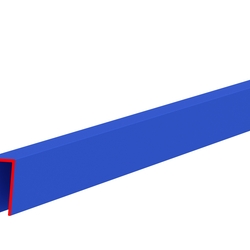 Профиль пластиковый П-НОРМ, 2 мм, синий, глянцевый, длина 3 м