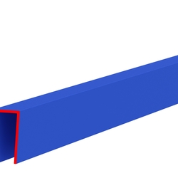 Профиль пластиковый П-НОРМ, 3 мм, синий, глянцевый, длина 3 м