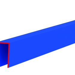 Профиль пластиковый П-НОРМ, 4 мм, синий, глянцевый, длина 3 м