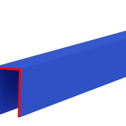 Профиль пластиковый П-НОРМ, 6 мм, синий, глянцевый, длина 3 м