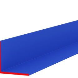 Профиль пластиковый L-НОРМ, 20 х 20 мм, тёмно-синий, глянцевый, длина 3 м