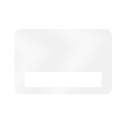 Бейдж для сублимации, металлический, белый, 76 х 51 мм, с окном 60 х 12 мм, заготовка