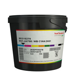 Краска трафаретная водная SUN CHEMICAL серия AQ-51, 051-44700 триадная синяя, 5 кг