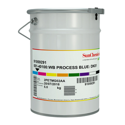 Краска трафаретная водная SUN CHEMICAL серия AQ-51, 051-40100 процесс синяя, 5кг