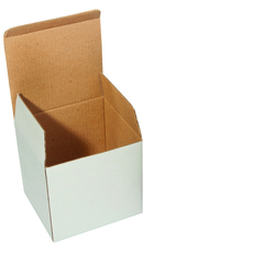 Коробка для упаковки кружек, картонная, белая, 105 х 105 х 105 мм