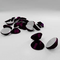 Термостразы RHINESTONE, ограненные, стекло, SS10 (3 мм), №09 Dk. Amethyst (темно-фиолетовый), 500 гросс