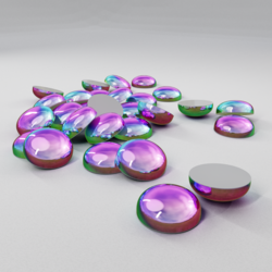 Термостразы CABOCHON,полусфера,стекло,SS16 (4 мм),№08 Lt.Amethyst AB (светло-фиолетовый, переливающийся),1 гросс