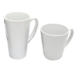 Кружка для сублимации, конусная латте, белая, 500 мл, h=145 мм