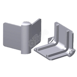 Коннектор угловой ALU-BOX 60, чёрный