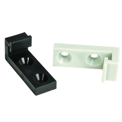 Кронштейн пластиковый, пристенный, чёрный, для профилей ALU-CLICK LED 25, ALU-EDGE LED