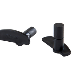 Заглушка торцевая ALU-RAIL STAND, пластиковая, комплект с осью, правая, чёрная