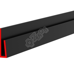 Профиль пластиковый J-ФЛЕКС, 2 мм, чёрный, глянцевый, длина 3 м