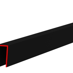 Профиль пластиковый П-НОРМ, 3 мм, чёрный, глянцевый, длина 3 м