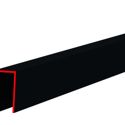 Профиль пластиковый П-НОРМ, 4 мм, чёрный, глянцевый, длина 3 м