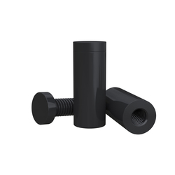 Дистанционный держатель STAKE 1841 с плоским винтом, диаметр 18 мм, высота 41 мм. Алюминий. Черный анод