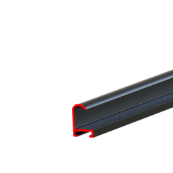 Профиль алюминиевый ALU-FRAME 2b PLUS, анодированный чёрный, длина 3.05 м
