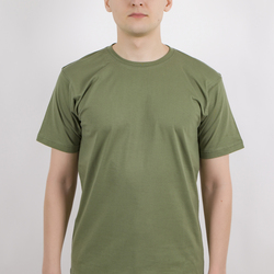 Футболка TEXTILLER, унисекс, бесшовная, хаки, 100% хлопок, 160 г/м², L (48)