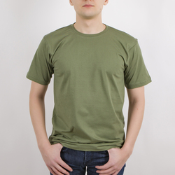 Футболка TEXTILLER, унисекс, бесшовная, хаки, 100% хлопок, 160 г/м², XL (50)