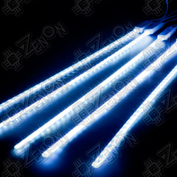 Тающие сосульки INFINILITE НЕВСКИЕ h=0.5 м, L=2.5 м, 5 шт в комплекте, IP65, эффект медленного асинхронного падения, 360 SMD 0603 сине-белого цвета